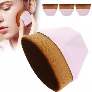 3шт пластиковые косметические кисти для макияжа кисти для пудры для теней для век розовый