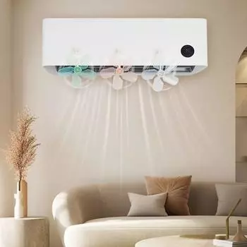 3шт пластиковый направляющий вентилятор для кондиционирования воздуха регулируемая крышка вентиляционного отверстия кондиционера для дома прозрачный/оранжевый