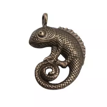 3шт подвески в виде ящерицы для пар, подвески цвета античной бронзы, 26х36мм