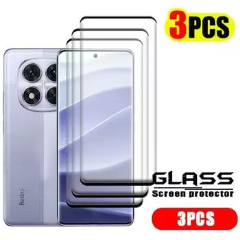 3шт полноэкранный изогнутый закаленный защитный экран для Xiaomi Redmi Note 14 4G 5G Note 14 Pro+ Plus Redmi Note 14 5G Pro 4G 5G RedMi Note 14 Pro 5G