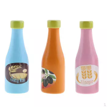 3шт ролевые игры бутылки приправы и специи деревянные детские игрушки