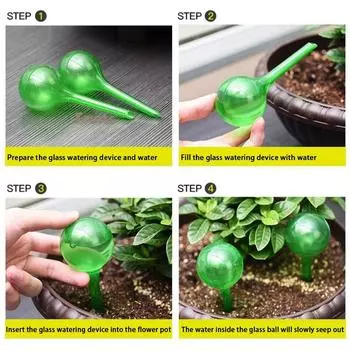 3шт. Самополивающийся шар для растений, автоматический полив, прозрачные пластиковые водяные шарики для растений, система капельного орошения, домашний сад, цветочное растение
