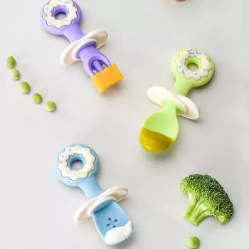 3шт силиконовая детская мягкая ложка вилка вспомогательная еда малыш учится есть обучающий столовый набор сосать детские принадлежности аксессуары жёлтый