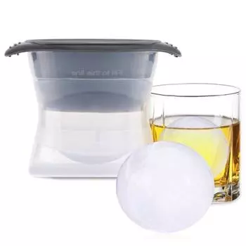 3шт силиконовая круглая сфера для изготовления ледяных шаров кубическая форма для виски серый