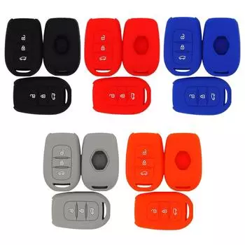 3шт силиконовый чехол для автомобильного ключа для Renault с 3 кнопками чехол для ключа нетоксичный чехол для автомобильного ключа синий