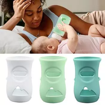 3шт силиконовый чехол для стеклянной детской бутылочки, противоударный держатель для детской бутылочки S A