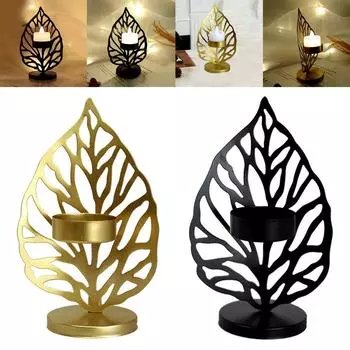 3шт сусальное золото подсвечник железные подсвечники золотой подсвечник Tealight домашний подсвечник стол центральные элементы для рождественской свадьбы 1PCS золотой