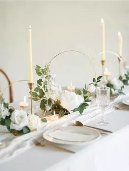 3шт свадебный венок цветочные искусственные розы центральные украшения для стола возлюбленной церемония прием искусственные цветы свадебные украшения белый