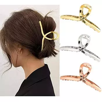 3шт заколки для волос акриловые заколки для волос аксессуары для волос для женщин большой зажим для волос шириной 4,5 дюйма One Size