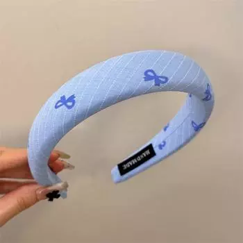 3СМ Милые женские полосатые тканевые повязки на голову с губчатой подкладкой и принтом в виде банта, женские повседневные аксессуары для волос для девочек