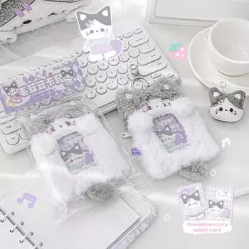 3Style плюшевый держатель для карт, милый чехол для студенческого удостоверения личности, защитный чехол Polaroid, карта Idol Goo, корейский магазин канцелярских товаров