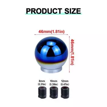 3Style Stylish Gear Shift Knob Car Automatic Gear Baking blue Universal Car Aluminum Extended JDM Gear Shifter Gear Head Knob