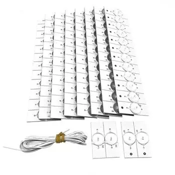 3V SMD лампы с оптическими линзами Fliter для ремонта светодиодных телевизоров 32-65 со светодиодной проволокой 2M 20pcs