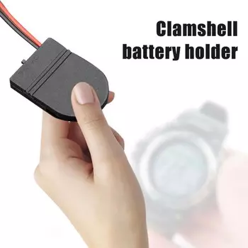 3V Wire Lead Coin Cell Battery Case Batteries Container Button Battery Holder Battery Storage Boxes прозрачный