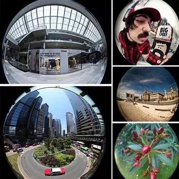 3в1 мобильный телефон «рыбий глаз» + широкоугольный + макрообъектив для универсального сотового телефона серебряный