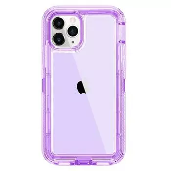 3в1 прочный жесткий чехол Otter Box для iPhone 16 Pro Max 15 14 13 11 X XR XSMAX SE 6 7 8 Plus Otter Case Box прозрачный противоударный бронированный прозрачный чехол For iPhone 11Pro серый