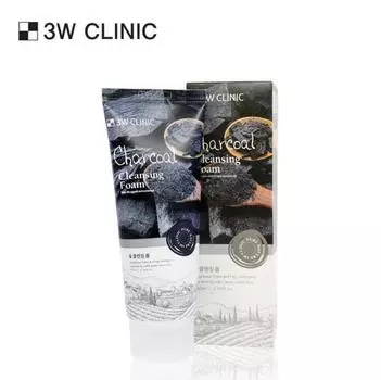 3W CLINIC Charcoal Cleansing Foam 100ml очищающая пенка для умывания