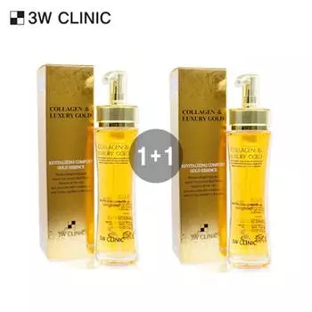 3W Clinic Collagen & Luxury Gold Essence 150 мл план 1+1, 2 шт.