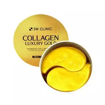 3W CLINIC Collagen Luxury Gold Гидрогелевые патчи для глаз и пятен 1 PCS