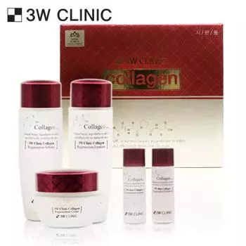 3W CLINIC Collagen Skin Care 3 SET (Тоник + эмульсия + крем)