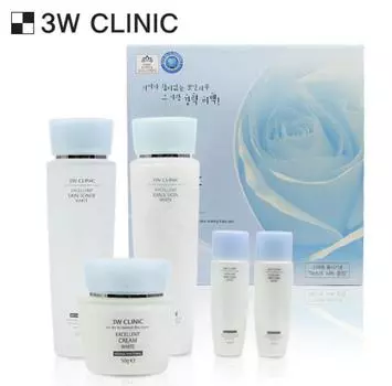3W CLINIC Excellent White Skin Care 3 Набор (Тонер+Эмульсия+Крем)