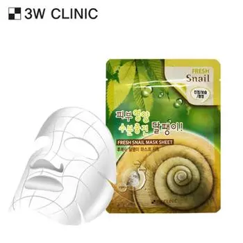 3w Clinic Fresh Snail Тканевая маска 23 г