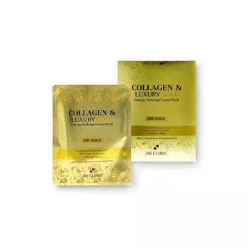 [3W CLINIC] Гидрогелевая маска для лица Collagen & Luxury Gold Energy 30 г 5 шт.