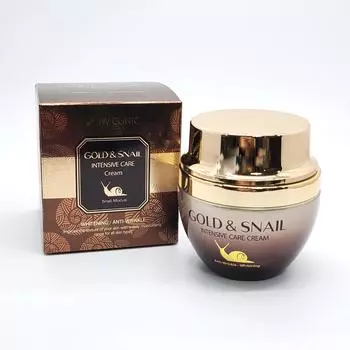 3W CLINIC Gold & Snail Intensive Care Cream, 55 г, интенсивный крем для интенсивного ухода