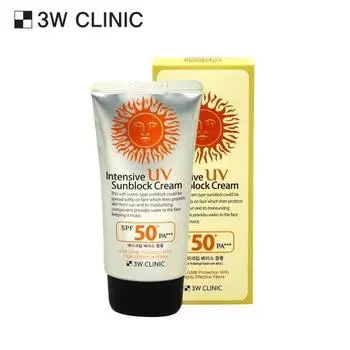 [3W CLINIC] Интенсивный солнцезащитный крем с УФ-защитой SPF50+ PA+++ 70мл