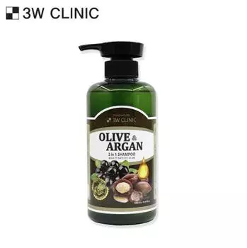 3W CLINIC Olive & Argan 2 в 1 шампунь 500 мл