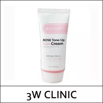 [3W Клиника] (b5) Солнцезащитный крем Rose Tone-Up 70 мл