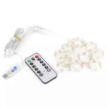 3x2m 200LED USB пульт дистанционного управления медный провод гирлянда 8 режимов для вечеринки свадьба занавес лампа теплый белый