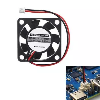 3x3 см охлаждающий вентилятор 2Pin 1.25 мм космическое соединение для Orange Pi 5 Plus малошумный тихий рабочий радиатор