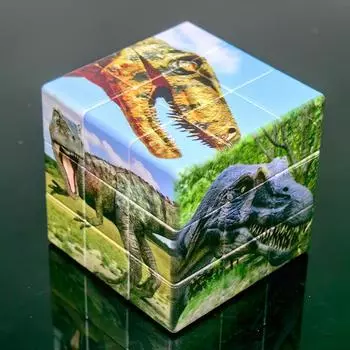 3x3 УФ-печать Динозавры Культура Маглев 3x3x3 Куб Левитация Инновации для Скоростных Кубических Игрушек Для Детей Энтузиастов