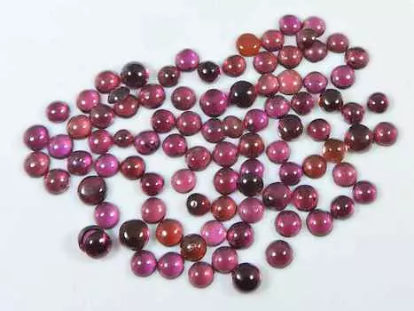 3X3MM натуральный красный гранат круглый кабошон драгоценный камень россыпью 103 шт лот RQ-1551