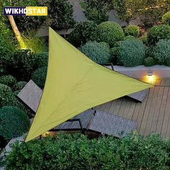 3x3x3M складной водонепроницаемый треугольный солнцезащитный тент парусный навес для активного отдыха на заднем дворе тент для кемпинга теневая ткань 3x3x3M