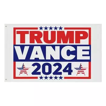 3x5 футов Дональд Трамп 2024 Флаг Полиэстер Тяжелый Президент Трамп Флаг (К)