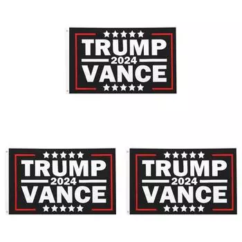 3x5 футов флаг Дональда Трампа 2024 сверхмощный флаг для стрельбы по Трампу для использования в помещении и на открытом воздухе (D)