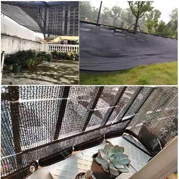 3X5M сетка для затенения патио, черная, анти-УФ, сетка для затенения HDPE, садовая, суккулентная, газонная, для дома для домашних животных, сетка для затенения бассейна 3x4m