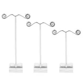 3x акриловые металлические серьги в виде дерева, ожерелье, подставка для ювелирных изделий, набор держателей для стойки
