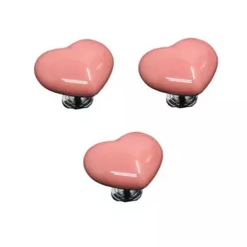3x Bright Heart And Fish Shaped Knob For Cabinet Drawer Cabinet Handle Drawer Knob Furniture Durable trumpet