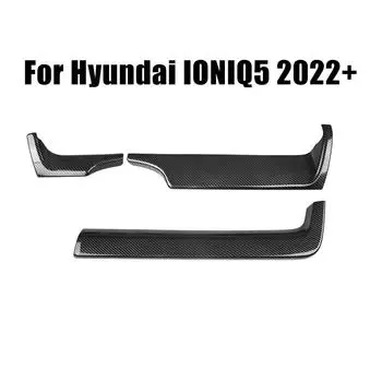 3x Car Dashboard Frame Cover Trim For Hyundai IONIQ 5 2024 Onward Carbon Fiber Central Control Air Outlet Panel Decoration ABS
