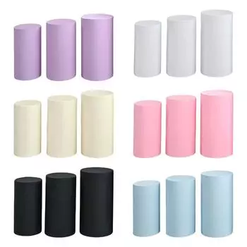 3x чехла для цоколя, подставки, декоративные чехлы для переносных цилиндрических цоколей фиолетовый