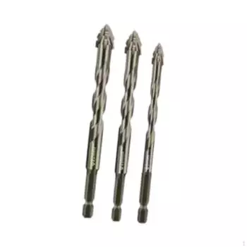 3x Четырехзубчатое пилообразное эксцентриковое сверло с шестигранным хвостовиком Многоцелевое Высокая твердость Премиум Главная