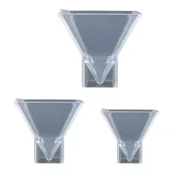 3x Clear Pyramid Resin Casting Mould DIY Epoxy Crystal Tools