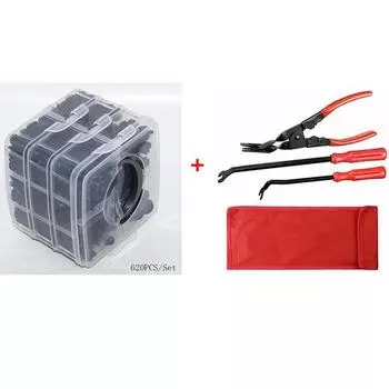 3X Clip Plier Set& Fastener Remover Combo+ 620X Buckle For Car Door Trunk Fender