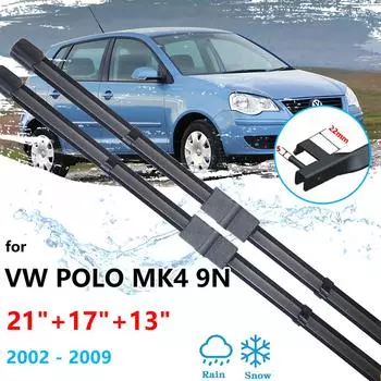 3x для VW Volkswagen Polo Vivo Mk4 9N 2002 ~ 2009 набор щеток стеклоочистителя переднего и заднего стекла, щетки, шайбы, чистка автомобиля Rear Wiper