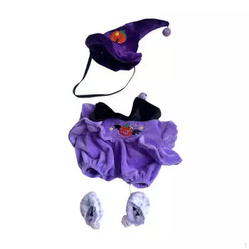 3x Dolls Halloween Clothes with Hat Shoes, Handmade Clothing Accessories for 8inch Girl