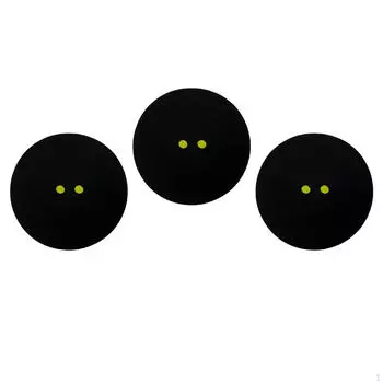 3x Двойные желтые точки мячи для сквоша Тренировочное снаряжение резиновые игры для взрослых Практика