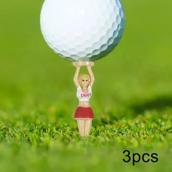 3x футболки для гольфа, подарок для гольфиста, портативный держатель для ногтей с мячом, шаг вниз